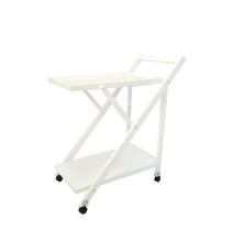 (SALDO) Camarera de servicio plegable Tavira 65x40x85cm color blanco