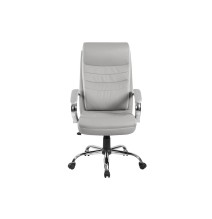 Silla de Oficina Manager en Piel Sintética Gris - 120/111 x 70 x 65 cm - Patas Metálicas